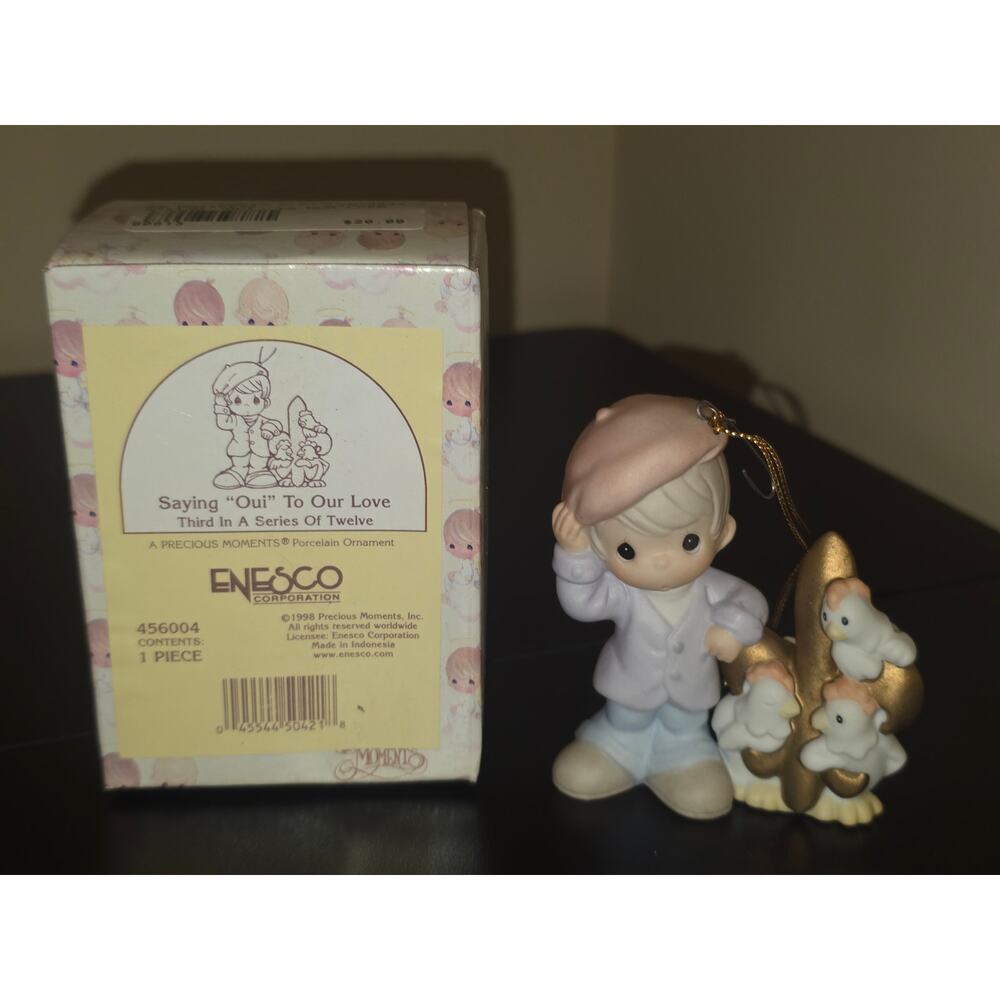 Precious Moments Saying Oui To Our Loveâ Ornament 1998 Enesco 456004